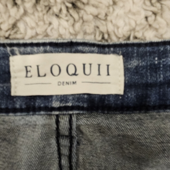 Eloquii Size 24V (Viola Fit) Stretch Denim Jeans High Rise Med Wash Tapered Leg - Picture 3 of 11